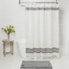 Striped Fringe Shower Curtain Off-White - Threshold™ -Threshold GUEST 046f6316 7ef5 4241 b252 ccef2dcbfdc1