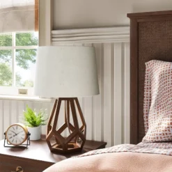 Large Wood Geo Assembled Table Lamp - Threshold™ -Threshold GUEST 05389f9c af9f 45c9 ae7b c6a088b12047