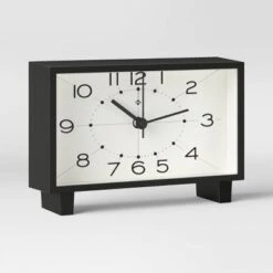 6" Rectangle Mantel Clock Black - Threshold™ -Threshold GUEST 060f7aea f287 4a6a a363 51cb12530a47