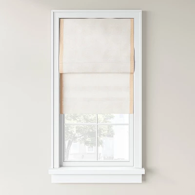 1pc Light Filtering Cordless Linen Blend Roman Window Shade Light Orange - Threshold™ 5 1pc Light Filtering Cordless Linen Blend Roman Window Shade Light Orange - Threshold™ - Image 3