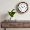 16" Warm Wood Wall Clock Brown - Threshold™ -Threshold GUEST 0b59d6ea 8576 42cd 828a baa05cd762cc