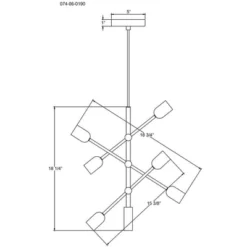 3-Arm Chandelier Brass (Includes Vintage Light Bulbs) - Threshold™ -Threshold GUEST 0bde6637 1ee1 44a3 a54a 4cd8213f2c1f