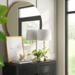 28" Round Infinity Circle Mirror Brass - Threshold™