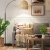 Addison Arc Floor Lamp With Natural Rattan Shade - Threshold™ -Threshold GUEST 16730a16 e760 4191 9491 15d69e703556