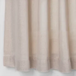 2pk 42"x36" Light Filtering Bonaire Curtain Tiers Beige - Threshold™ -Threshold GUEST 1ceb97a3 eae5 4878 bb8e 89af20ef715b