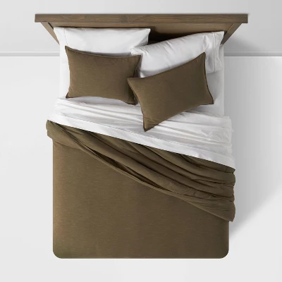 Space Dyed Cotton Linen Duvet Cover & Sham Set - Threshold™ 4 Space Dyed Cotton Linen Duvet Cover & Sham Set - Threshold™ - Image 2