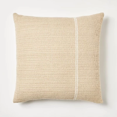 Oversize Embroidered Striped Throw Pillow Cream - Threshold™ Designed With Studio McGee 7 Oversize Embroidered Striped Throw Pillow Cream - Threshold™ Designed With Studio McGee - Image 5