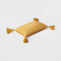 Gather Embroidered Herringbone Lumbar Throw Pillow Gold - Threshold™ 6 Gather Embroidered Herringbone Lumbar Throw Pillow Gold - Threshold™ -Threshold GUEST 2e863ed4 5c7f 481a 979b 31c92c944f42