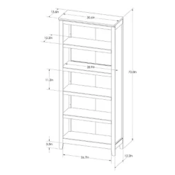 72" Carson 5 Shelf Bookcase - Threshold™ -Threshold GUEST 2f88e10f 6ec2 4b27 ab72 2713c36d7777