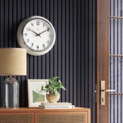 14" Schoolhouse Clock Cream - Threshold™