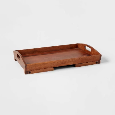 22" X 14" Wood Signature Bed Tray - Threshold™ 5 22" X 14" Wood Signature Bed Tray - Threshold™ - Image 3