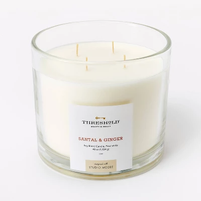 Clear Glass Santal & Ginger Candle White - Threshold™ Designed With Studio McGee 8 Clear Glass Santal & Ginger Candle White - Threshold™ Designed With Studio McGee - Image 6