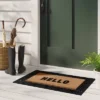 1'11"x2'11" 'Hello' Rubber Coir Doormat Natural/Black - Threshold™ -Threshold GUEST 3a3baaf5 f75a 4719 8fbd f105e6bd8f80