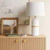 Ceramic And Wood Table Lamp (Includes LED Light Bulb) - Threshold™ -Threshold GUEST 3d23ca94 9879 4de9 89d1 d48b3007d679