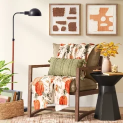 Pharmacy Floor Lamp Black With Faux Leather Wrap (Includes LED Light Bulb) - Threshold™