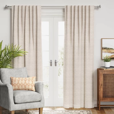 1pc Blackout Textural Overlay Window Curtain Panel - Threshold™ 3 1pc Blackout Textural Overlay Window Curtain Panel - Threshold™