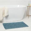 20"x32" Mixed Texture Chenille Bath Rug Teal Blue - Threshold™ -Threshold GUEST 47b39fa4 fe8c 4227 b94b 114b7843660e