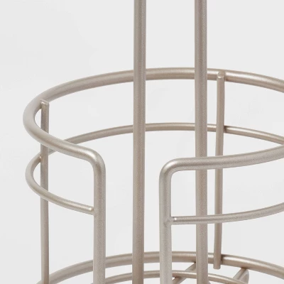 3 Roll Freestanding Toilet Tissue Holder Silver - Threshold™ 4 3 Roll Freestanding Toilet Tissue Holder Silver - Threshold™ - Image 2