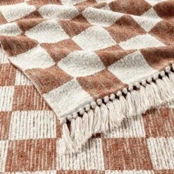 60"x80" Woven Cotton Checkered Bed Throw - Threshold™ -Threshold GUEST 4ce89455 f48f 439d b8d4 1dfb591a210f