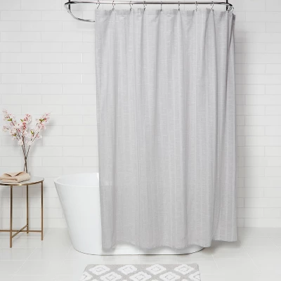 Tonal Striped Shower Curtain Gray - Threshold™ 3 Tonal Striped Shower Curtain Gray - Threshold™