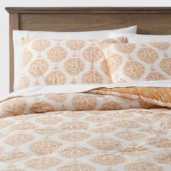 Medallion Printed Comforter & Sham Set Off-White/Dark Gold - Threshold™ -Threshold GUEST 60cf55a4 b131 4cd9 9d3e f2d1287d9cce