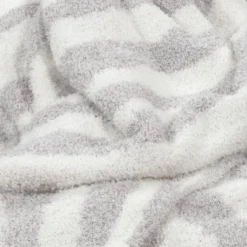 Cozy Feathery Knit Zebra Throw Blanket Gray - Threshold™ -Threshold GUEST 6b16d9b3 e000 4c98 8e39 1777b4f9ed26