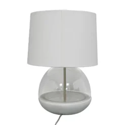 Glass Mixed Material Table Lamp Gray (Includes LED Light Bulb) - Threshold™ 13 Glass Mixed Material Table Lamp Gray (Includes LED Light Bulb) - Threshold™ -Threshold GUEST 74ca1d19 93da 426a b264 1c6b80491901