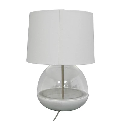 Glass Mixed Material Table Lamp Gray (Includes LED Light Bulb) - Threshold™ 7 Glass Mixed Material Table Lamp Gray (Includes LED Light Bulb) - Threshold™ - Image 5