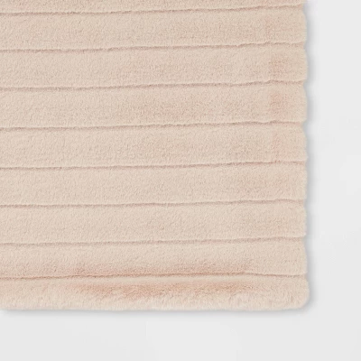 Textured Faux Fur Reversible Throw Blanket - Threshold™ 6 Textured Faux Fur Reversible Throw Blanket - Threshold™ - Image 4