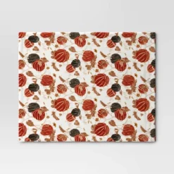 Pumpkin Printed Plush With Shearling Reverse Throw Blanket - Threshold™ -Threshold GUEST 79fbbe9f ef2c 4666 beb8 fa54aed8d55b