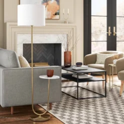 Floor Lamp With Marble Table - Threshold™ -Threshold GUEST 7b32710d 7852 4997 8def a8ed003e1db2