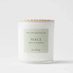 Wood Lidded Glass Wellness Peace Candle - Threshold™ -Threshold GUEST 7dafd42c 8838 4237 adb0 5f8c4050c49a