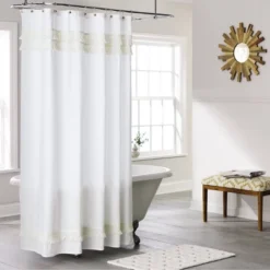 Macramé Fringe Shower Curtain Cream - Threshold™ -Threshold GUEST 7eeb8034 7f1e 476c bc36 6fe107c3a630
