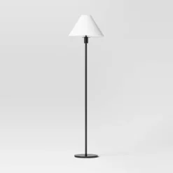 Stick Floor Lamp With Tapered Shade Black - Threshold™ -Threshold GUEST 8095914b 602d 42b3 a435 4beb671eee3f