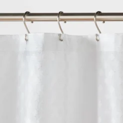 Textured Crochet Trim Shower Curtain White - Threshold™ 6 Textured Crochet Trim Shower Curtain White - Threshold™ -Threshold GUEST 86f4934f db6d 4470 aaa2 83082a770821