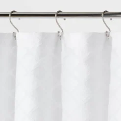 Dyed Clipped Diamond Shower Curtain White - Threshold™ -Threshold GUEST 8c71dc0a 7283 479a b4aa eeb6914980f4
