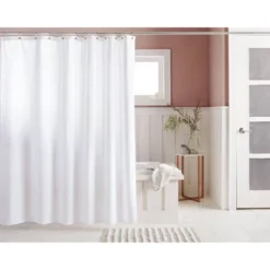 Woven Stripe Shower Curtain White - Threshold™ -Threshold GUEST 8e5f5b48 767d 4a2f bc61 7892c802609e