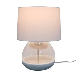 Glass Mixed Material Table Lamp Gray (Includes LED Light Bulb) - Threshold™ 12 Glass Mixed Material Table Lamp Gray (Includes LED Light Bulb) - Threshold™ -Threshold GUEST 8f198274 db4b 4844 b487 1bd096136f6f
