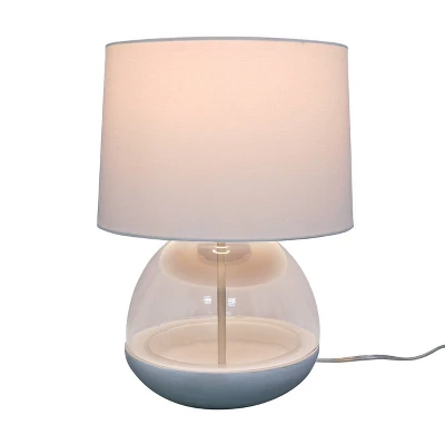 Glass Mixed Material Table Lamp Gray (Includes LED Light Bulb) - Threshold™ 6 Glass Mixed Material Table Lamp Gray (Includes LED Light Bulb) - Threshold™ - Image 4