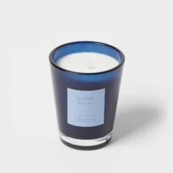 Colored Vase Glass With Dustcover Marine Moss Candle Blue - Threshold™ -Threshold GUEST 92ed5d27 7850 40ae bc3d 182e0d599d8a