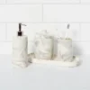 4pc Marbled Ceramic Bathroom Accessories Set Marble - Threshold™ -Threshold GUEST aa2591e0 d779 4967 bca4 48e5c466d5d7