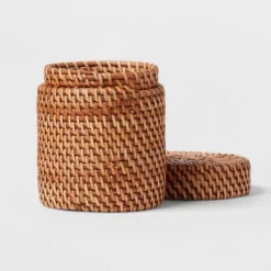 Rattan Canister Light Brown - Threshold™ -Threshold GUEST addc2c10 bdd6 4793 bccd 2c2bf6b92e65