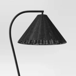 Arc Neck Floor Lamp With Natural Shade Black (Includes LED Light Bulb) - Threshold™ -Threshold GUEST b3359c3b 1bca 48a3 a12e 66ee18b8cf18