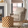 Checkerboard Pouf Mustard/Cream - Threshold™ -Threshold GUEST c00fc76e 5020 4659 99af b087aafdfb2a
