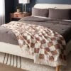 60"x80" Woven Cotton Checkered Bed Throw - Threshold™ -Threshold GUEST c1c3fabe ecff 49f7 9bea c7095211af79