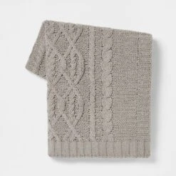 Cable Knit Chenille Throw Blanket - Threshold™ -Threshold GUEST d13cb738 076e 4d38 98ae d1ad7ab9e576