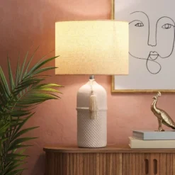 Large Assembled Ceramic Table Lamp White - Threshold™ -Threshold GUEST d77f1282 ea87 4ec2 8aab e95be04b0ebc
