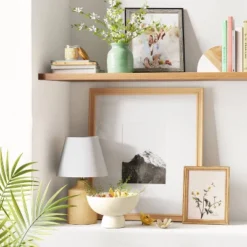 10" X 12" Float To 8" X 10" Single Image Frame Rustic Walnut/Black - Threshold™