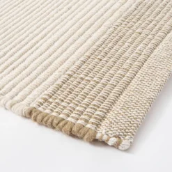 7'x10' Marina Striped Wool/Cotton Area Rug Cream - Threshold™ Designed With Studio McGee 6 7'x10' Marina Striped Wool/Cotton Area Rug Cream - Threshold™ Designed With Studio McGee -Threshold GUEST e54ffad9 307f 4549 9e09 6a2e0ce741e2