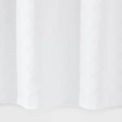 Dyed Clipped Diamond Shower Curtain White - Threshold™ -Threshold GUEST e9083fa3 4dae 4049 a274 c3e218597b3c